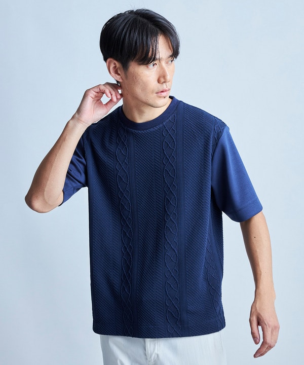 フクレジャガードコンビネーションTシャツ＜ストレッチ・ハンドウォッシャブル＞ 詳細画像 6