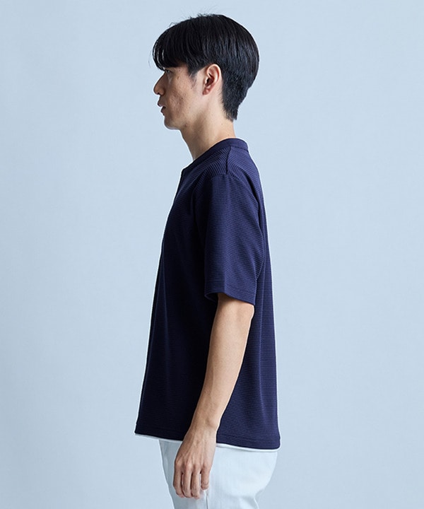 ミニワッフルキーネックレイヤードTシャツ 詳細画像 24