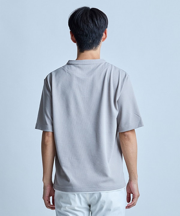 ミニワッフルキーネックレイヤードTシャツ 詳細画像 5