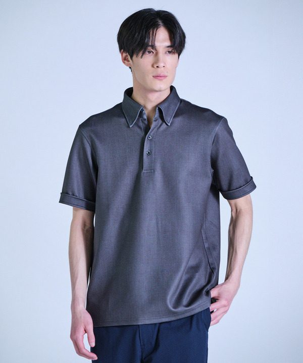 ポンチツイル調プリントポロシャツ 詳細画像 7