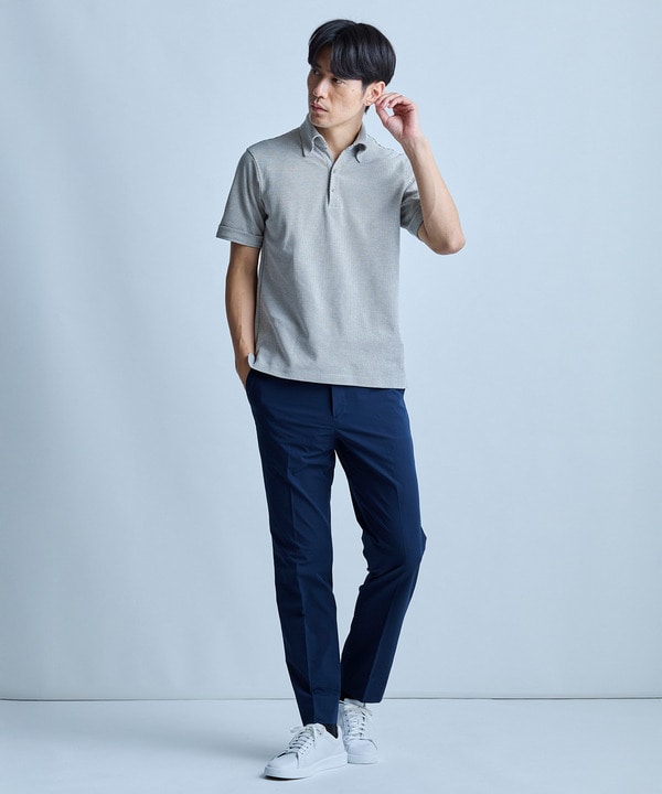 ハニカムボーダーポロシャツ＜ストレッチ・ハンドウォッシャブル＞ 詳細画像 13