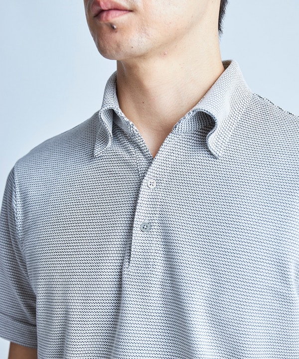 ハニカムボーダーポロシャツ＜ストレッチ・ハンドウォッシャブル＞ 詳細画像 14
