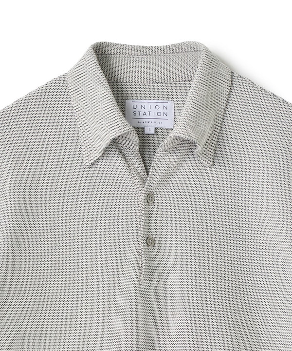 ハニカムボーダーポロシャツ＜ストレッチ・ハンドウォッシャブル＞ 詳細画像 5