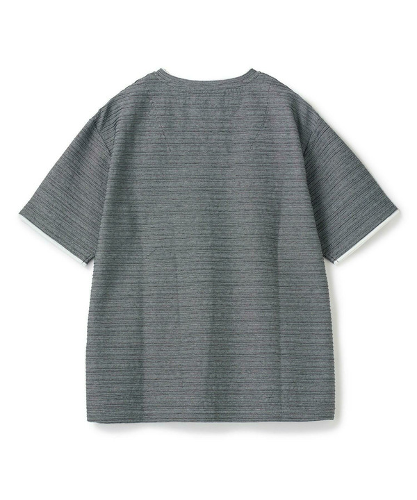 タックジャガードVネックTシャツ 詳細画像 17