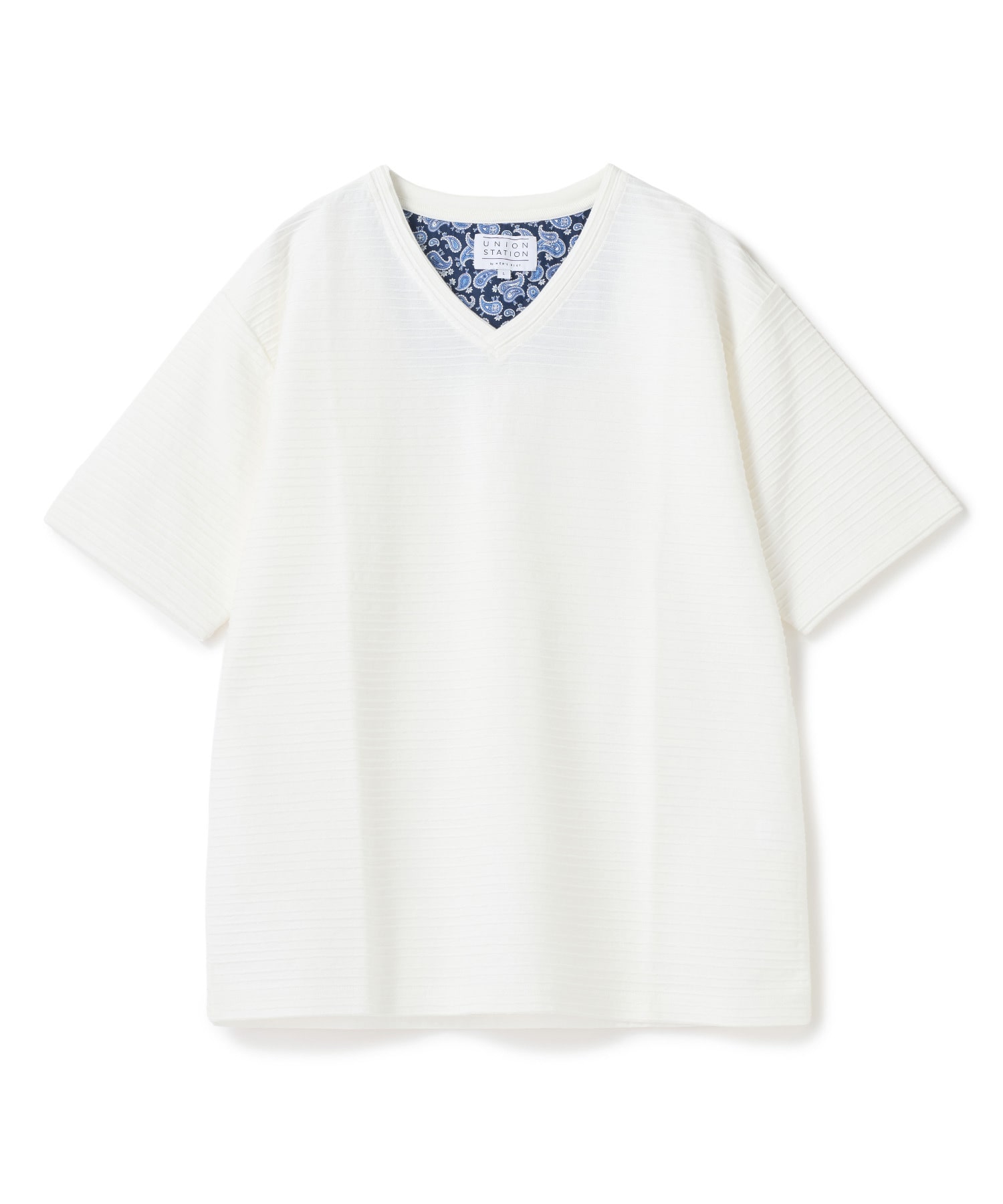 タックジャガードVネックTシャツ｜メンズファッション通販 MEN'S BIGI