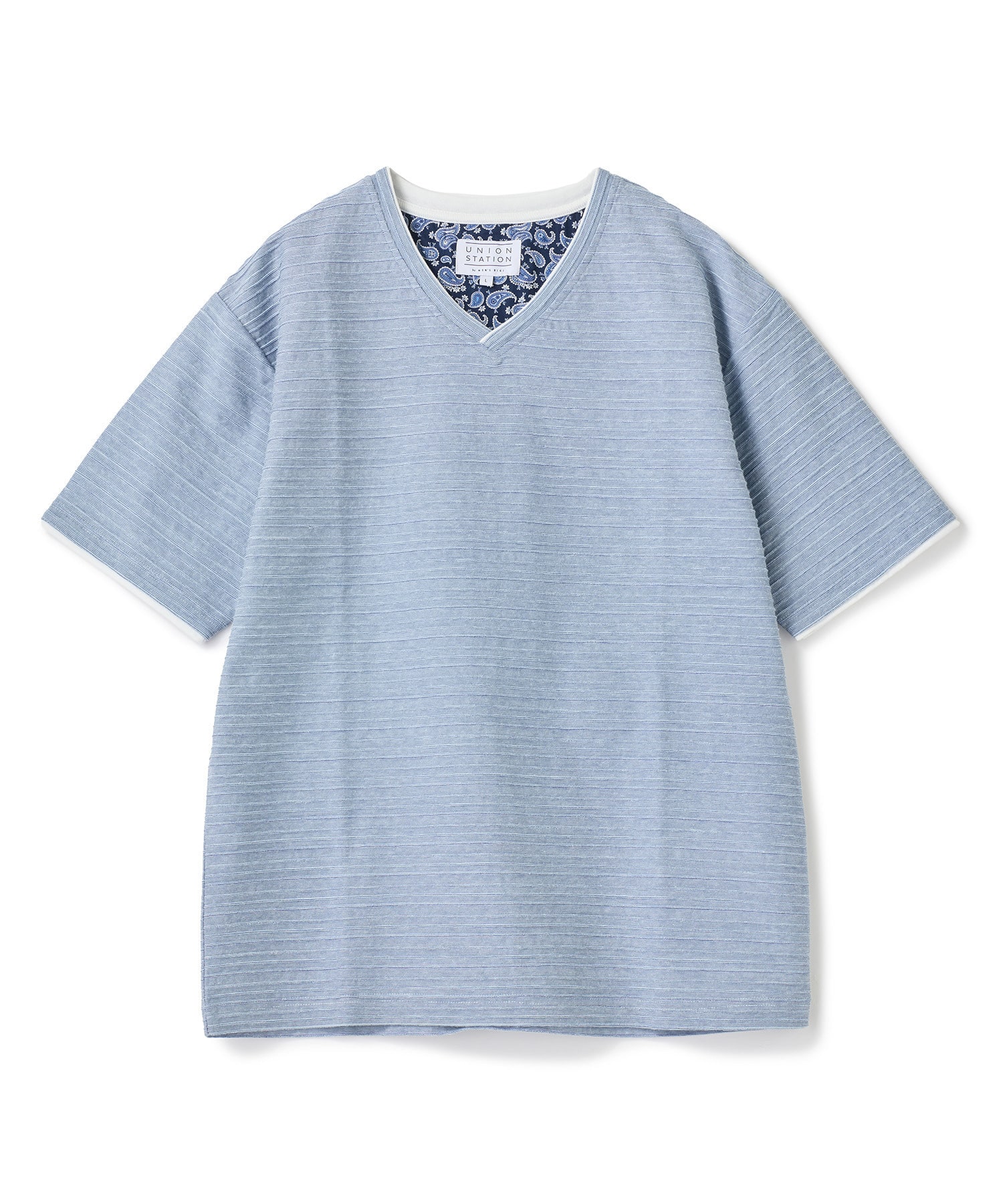 タックジャガードVネックTシャツ｜メンズファッション通販 MEN'S BIGI