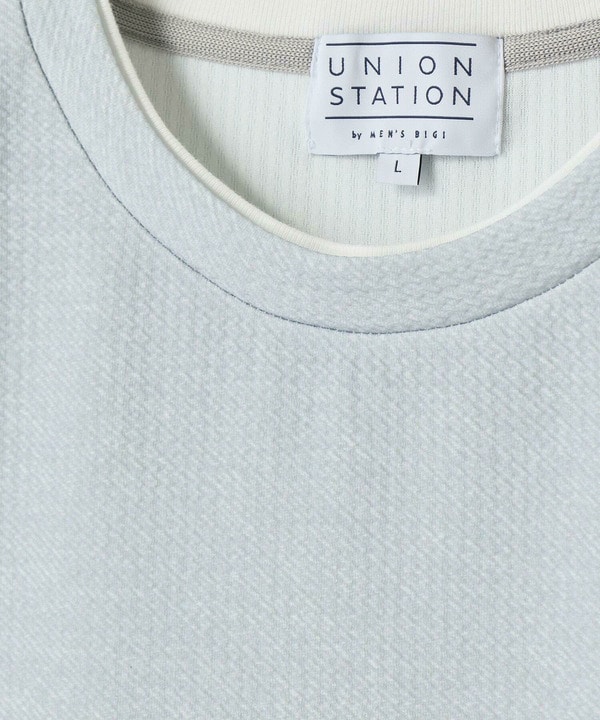 フェイクレイヤードデニム調プリントT＜ストレッチ・速乾・ハンドウォッシャブル・接触冷感＞ 詳細画像 12