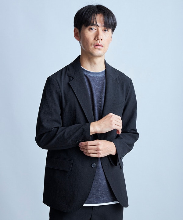 フェイクレイヤードデニム調プリントT＜ストレッチ・速乾・ハンドウォッシャブル・接触冷感＞ 詳細画像 6