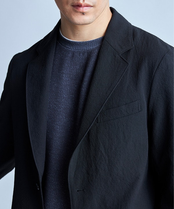 フェイクレイヤードデニム調プリントT＜ストレッチ・速乾・ハンドウォッシャブル・接触冷感＞ 詳細画像 7