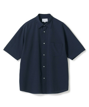 ドットメッシュレギュラーカラーシャツ〈ストレッチ・マシンウォッシャブル・軽量・接触冷感・通気性〉
