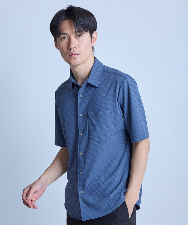 ストレッチナイロンリンクスハーフスリーブシャツ 詳細画像 10