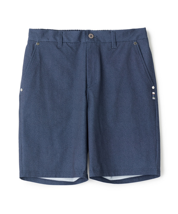 ドットメッシュプリントハーフパンツ＜ストレッチ・軽量・ハンドウォッシャブル・通気性＞ 詳細画像 ネイビー 1