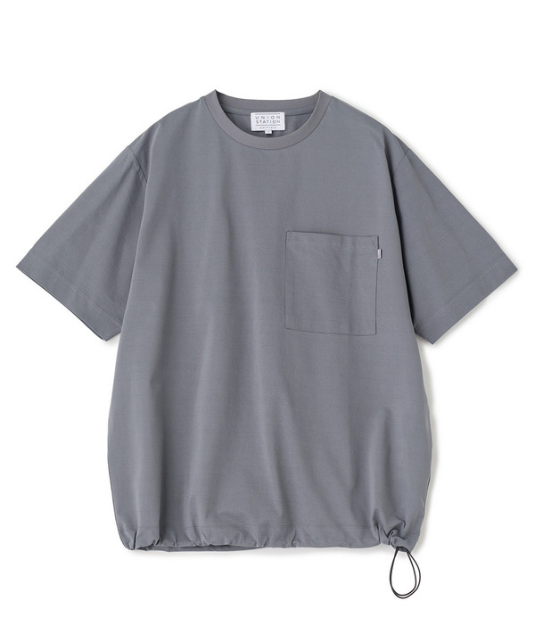 ペーパータッチドローコードTシャツ＜ストレッチ・速乾・マシンウォッシャブル・イージーケア接触冷感＞ 詳細画像 1