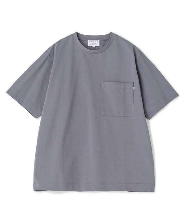 ペーパータッチドローコードTシャツ＜ストレッチ・速乾・マシンウォッシャブル・イージーケア接触冷感＞ 詳細画像 グレー 1