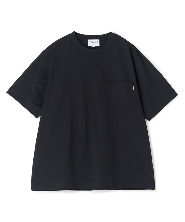 ペーパータッチドローコードTシャツ＜ストレッチ・速乾・マシンウォッシャブル・イージーケア接触冷感＞ 詳細画像 ブラック 1