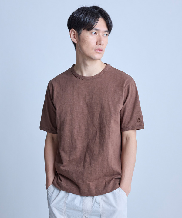 スラブ天竺ロゴ刺繍Tシャツ 詳細画像 10