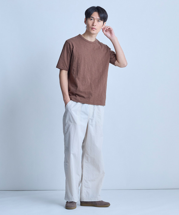 スラブ天竺ロゴ刺繍Tシャツ 詳細画像 12