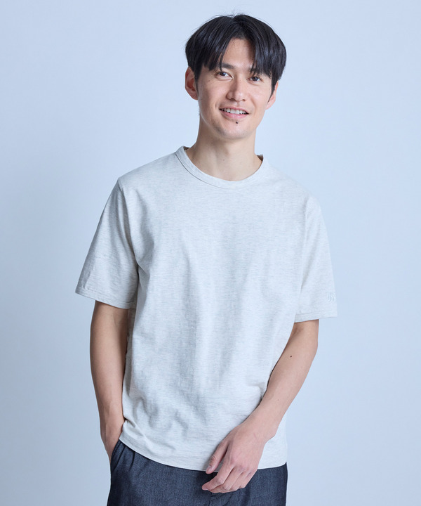 スラブ天竺ロゴ刺繍Tシャツ 詳細画像 4