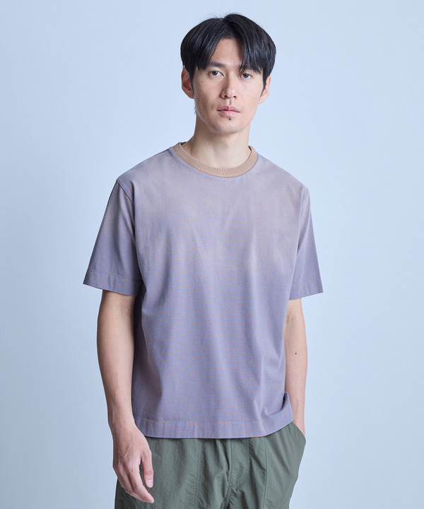 ヴィンテージライクミジンボーダーTシャツ＜ストレッチ・マシンウォッシャブル＞ 詳細画像 7