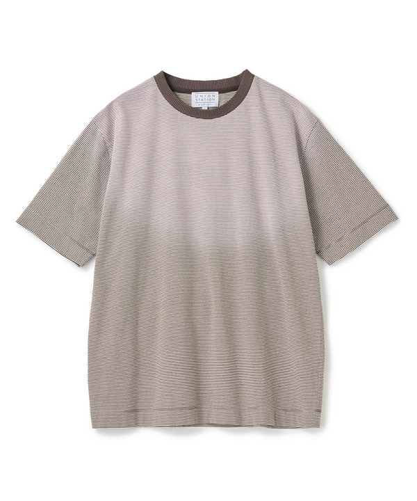 ヴィンテージライクミジンボーダーTシャツ＜ストレッチ・マシンウォッシャブル＞ 詳細画像 ホワイト系 1