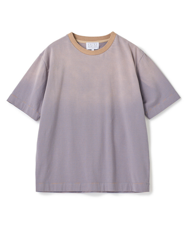 ヴィンテージライクミジンボーダーTシャツ＜ストレッチ・マシンウォッシャブル＞ 詳細画像 ブルー系 1