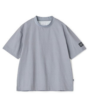 ドットメッシュプリントモックネックTシャツ＜ストレッチ・軽量・ハンドウォッシャブル・通気性＞