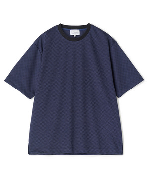 ジオメトリックジャガードTシャツ＜ストレッチ・マシンウォッシャブル＞