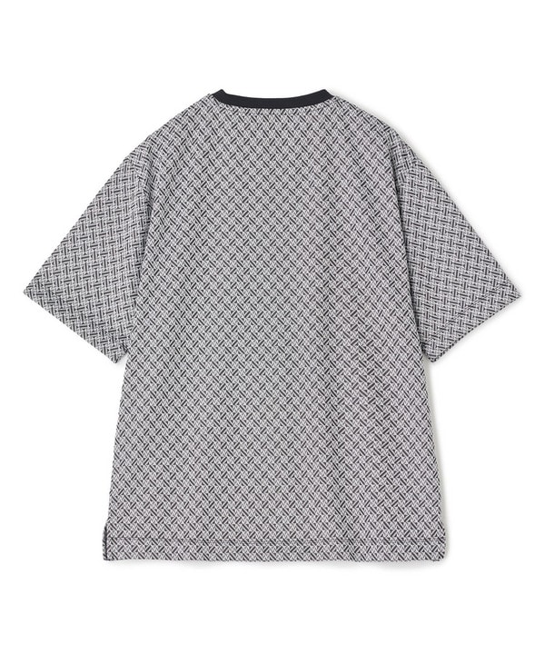 ジオメトリックジャガードTシャツ＜ストレッチ・マシンウォッシャブル＞ 詳細画像 19