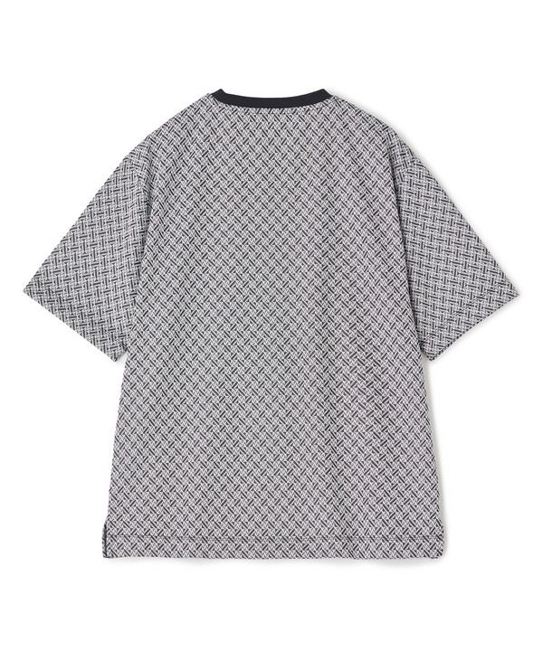 ジオメトリックジャガードTシャツ＜ストレッチ・マシンウォッシャブル＞ 詳細画像 8