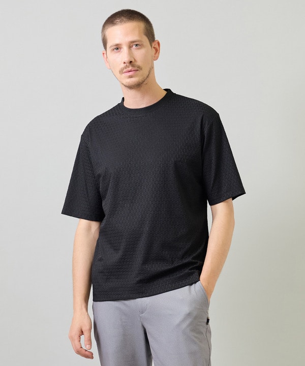 マルチファンクションジャガードTシャツ＜ストレッチ・速乾・イージーケア・ハンドウォッシャブル・UVカット・抗菌・防臭＞ 詳細画像 13