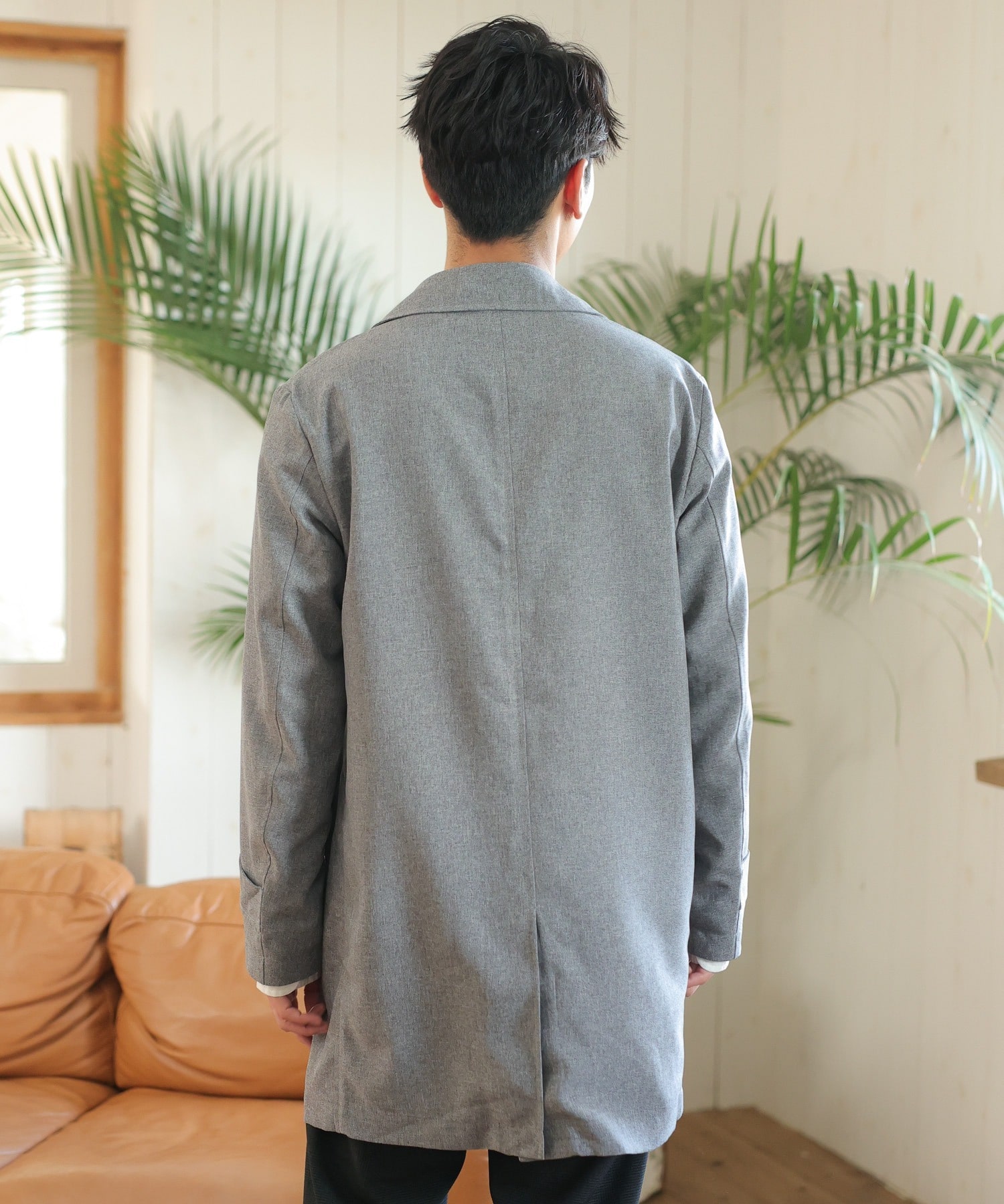 セットアップ対応 トロピカルマテリアル ステンカラーコート メンズファッション通販 Men S Bigi Online Store メンズビギ オンラインストア