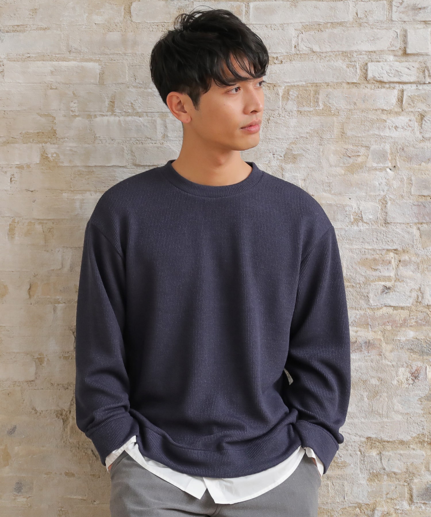 シャツドッキングニットカットソー｜メンズファッション通販 MEN'S BIGI ONLINE STORE (メンズビギ オンラインストア)