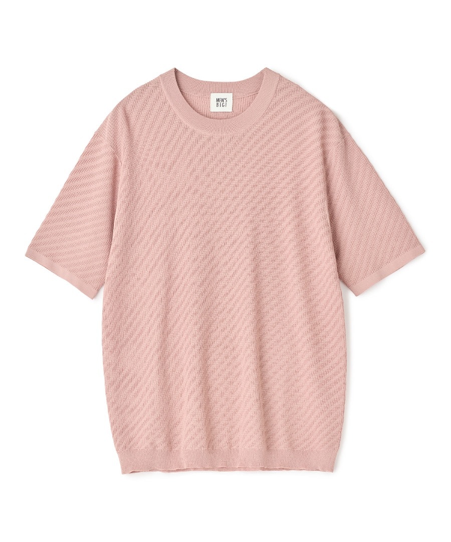 ジャガード クルーネックTシャツ - MEN'S BIGI