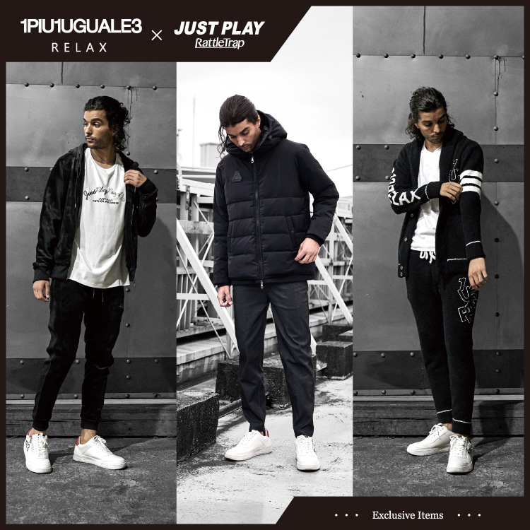 2022AW 1PIU1UGUALE3 RELAX × JUST PLAY 別注アイテム｜RattleTrap