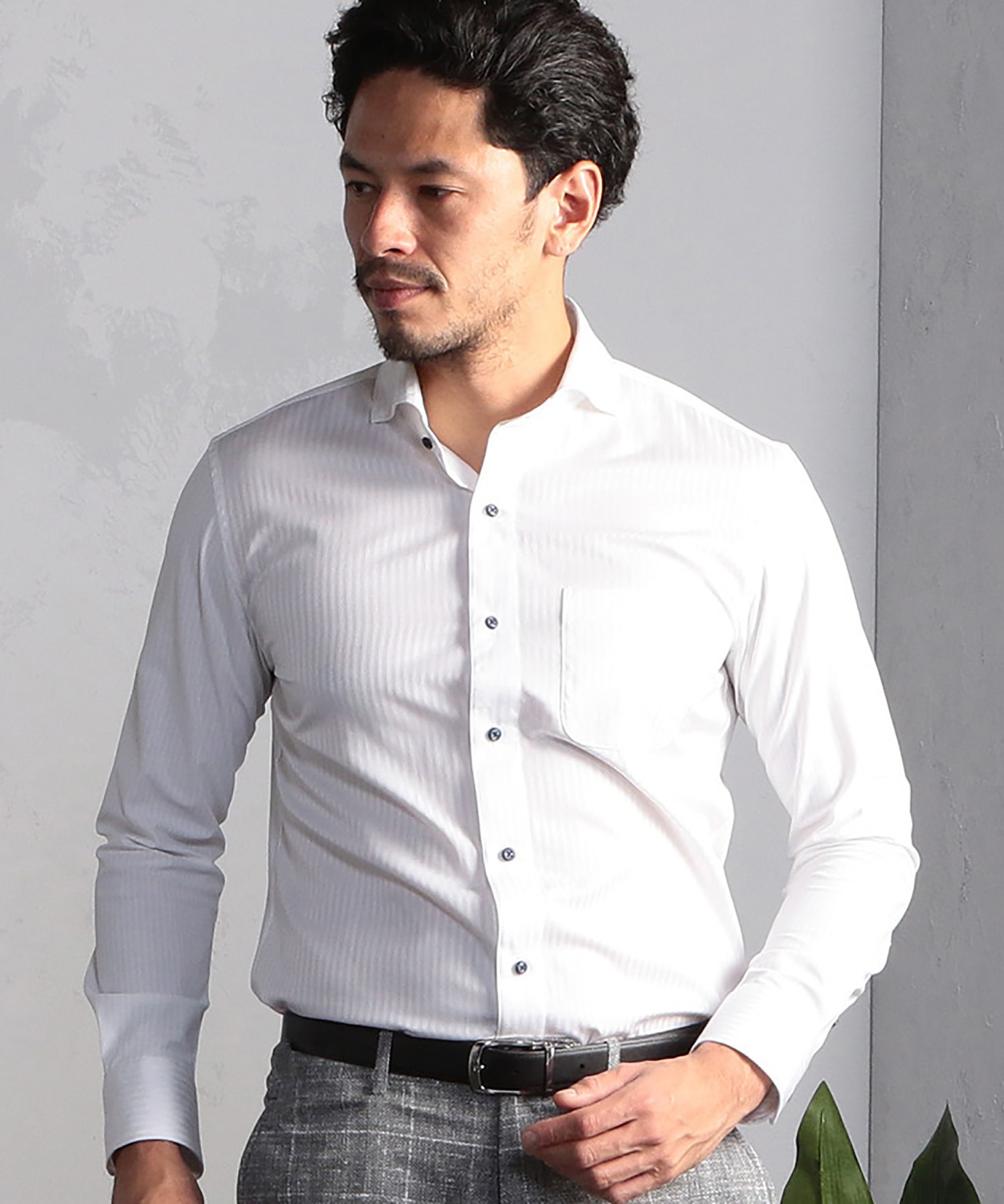 ストレッチ ウォッシャブル カッタウェイビジネスシャツ メンズファッション通販 Men S Bigi Online Store メンズビギ オンラインストア