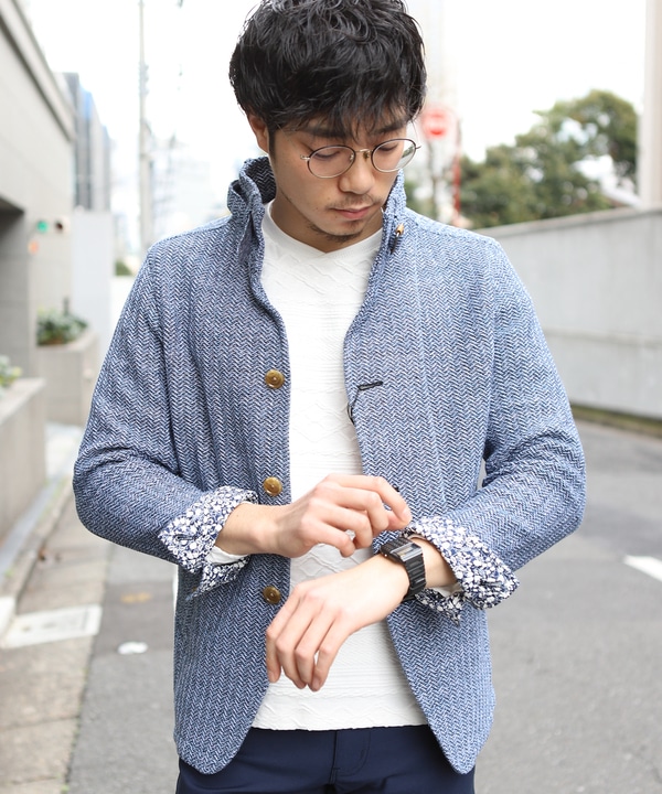 Harris Tweed MEN'S BIGI テーラードジャケットヘリンボーン 