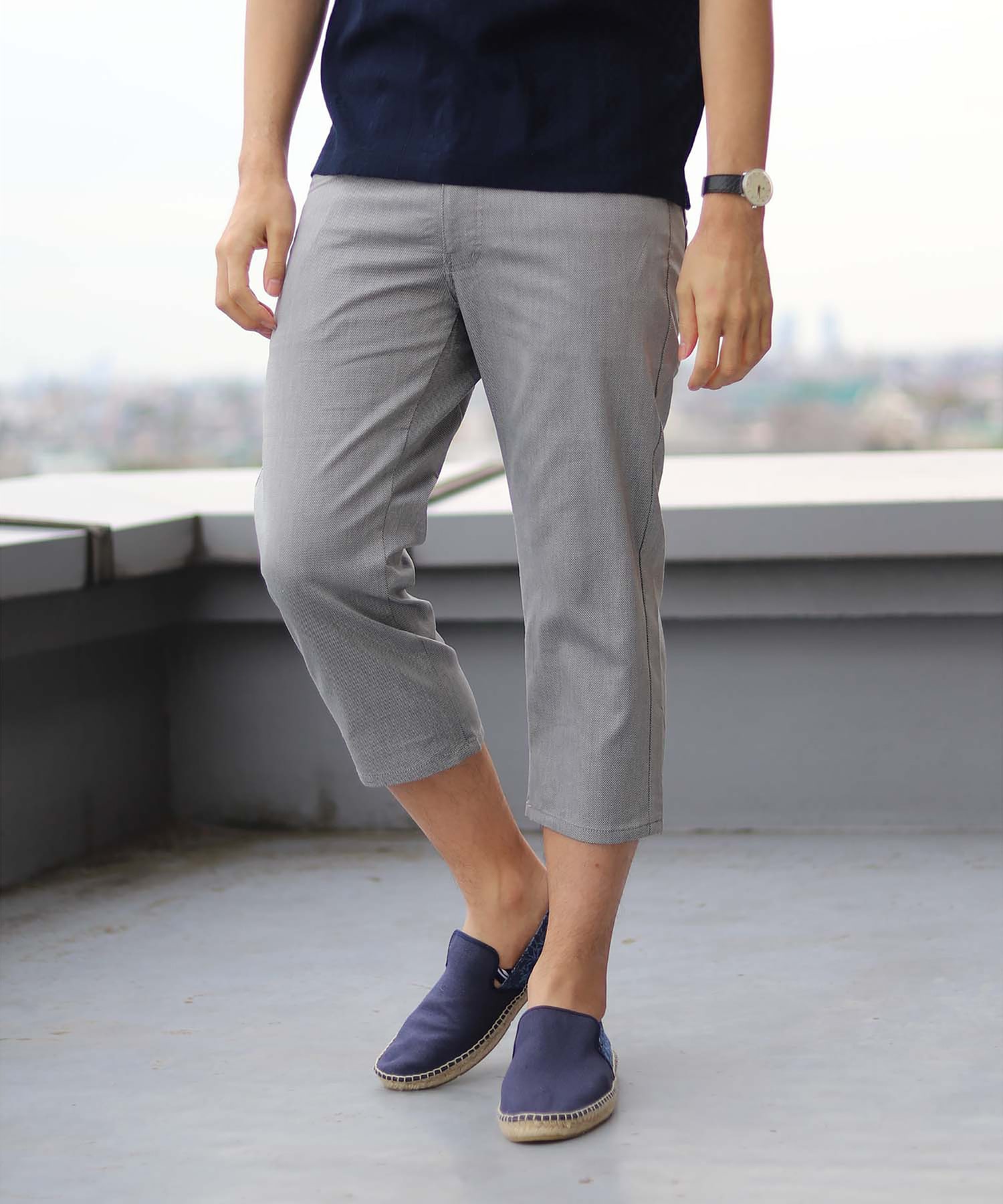 Cool Maxドビーストレッチ クロップドパンツ 7分丈 メンズファッション通販 Men S Bigi Online Store メンズビギ オンラインストア