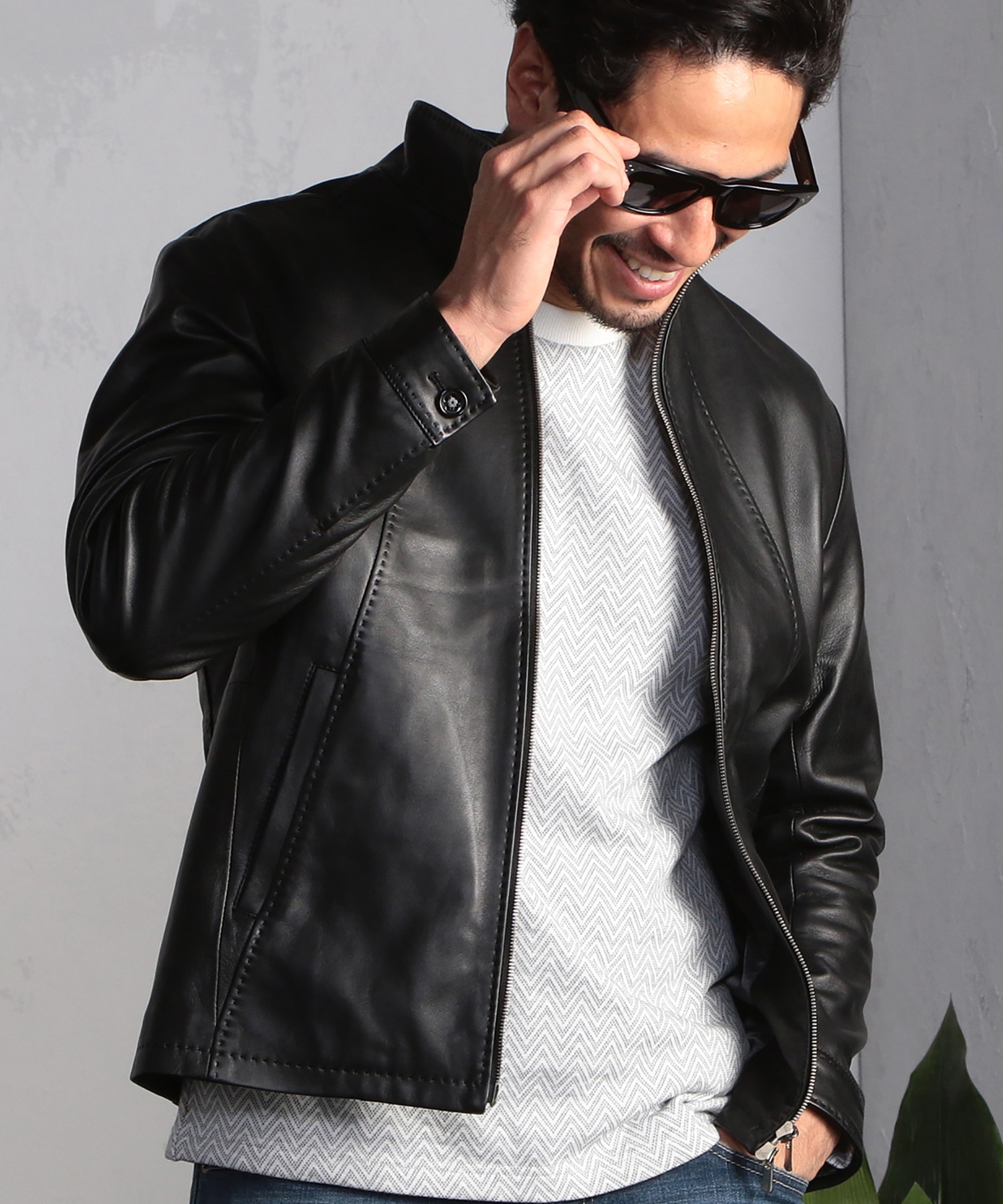 ラムレザーシングルライダースジャケット メンズファッション通販 Men S Bigi Online Store メンズビギ オンラインストア