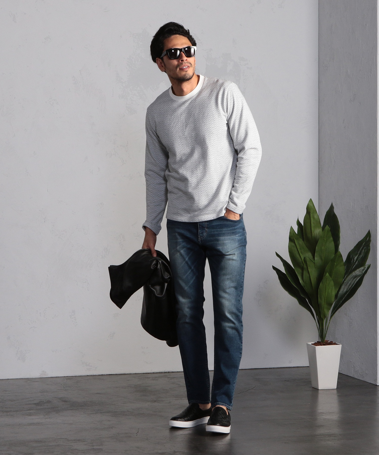 へリンボン裏毛ブリティッシュカットソー メンズファッション通販 Men S Bigi Online Store メンズビギ オンラインストア