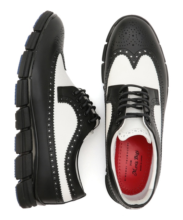 【HIROSHI TSUBOUCHI×Men's Bigi】ウィングチップレザースニーカー
