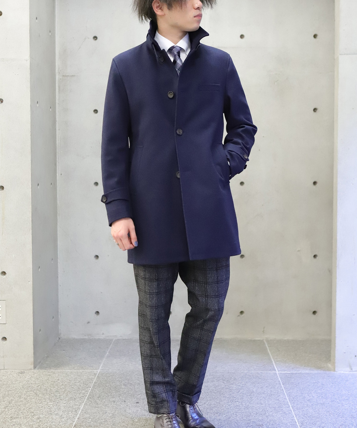 ウールヘリンボーンボンディングコート ライナー付き メンズファッション通販 Men S Bigi Online Store メンズビギ オンラインストア