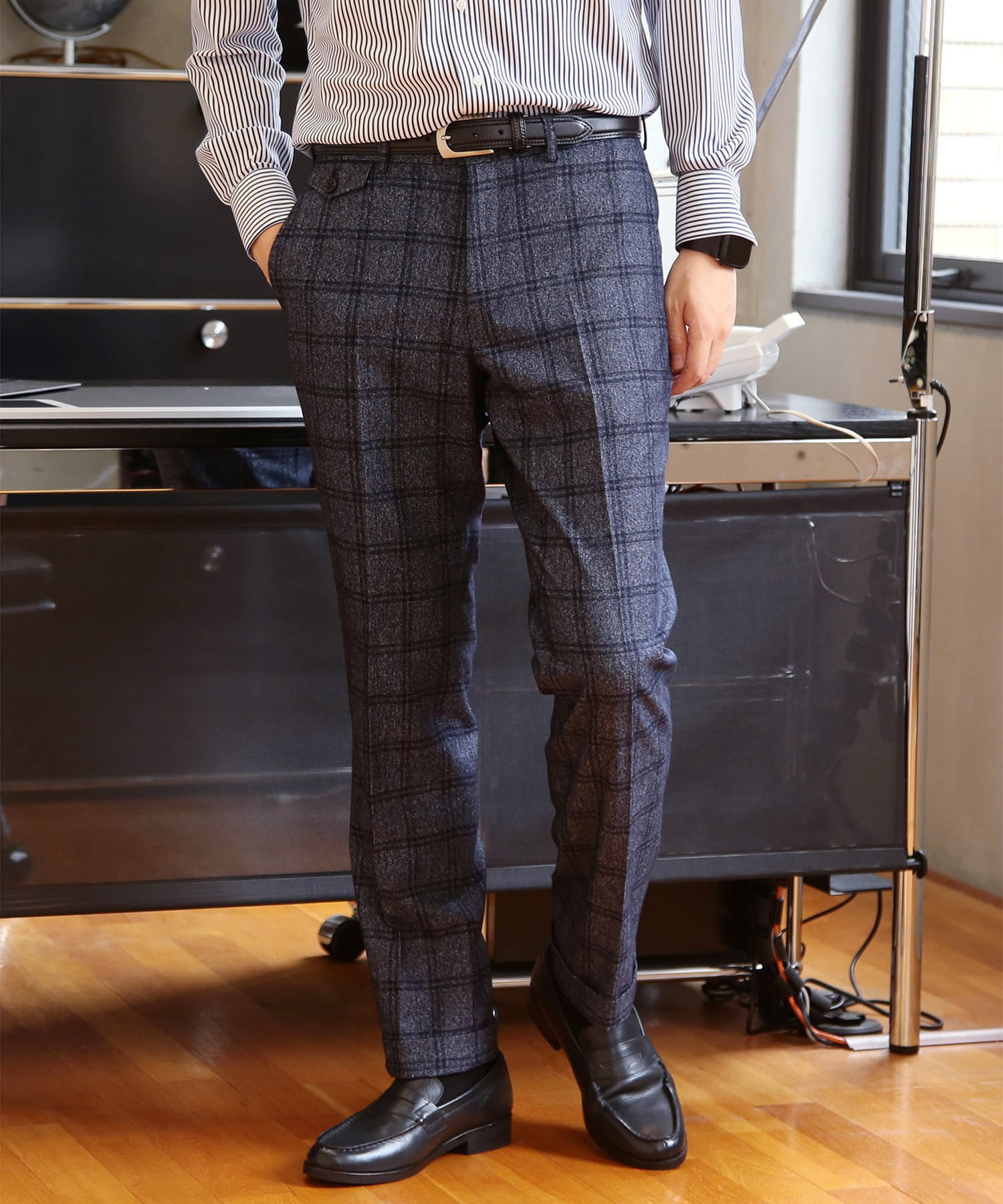 シャドーチェックパンツ