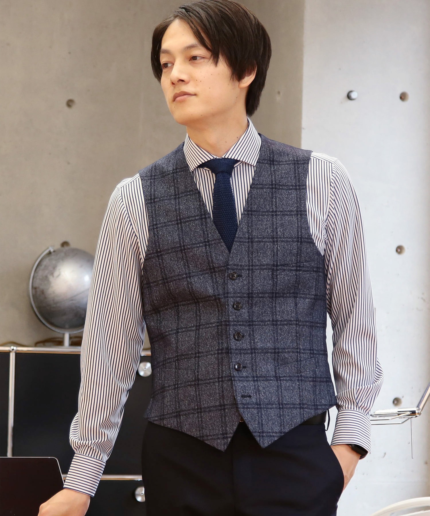 シャドーチェックベスト メンズファッション通販 Men S Bigi Online Store メンズビギ オンラインストア