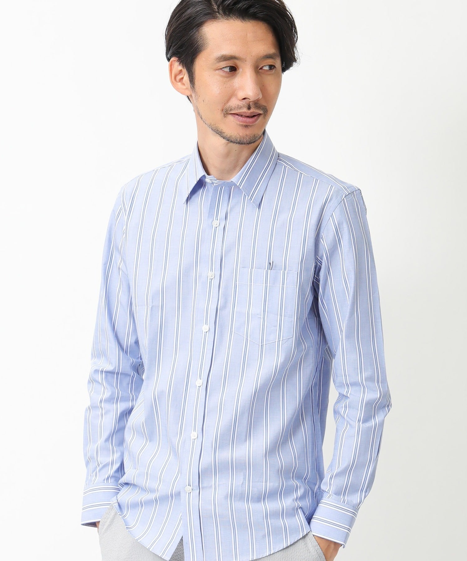 レギュラー コットンハケ目ワイドピッチストライプシャツ メンズファッション通販 Men S Bigi Online Store メンズビギ オンラインストア レギュラー コットンハケ目ワイドピッチストライプシャツ メンズファッション通販 Men S Bigi Online Store メンズビギ オンラインストア