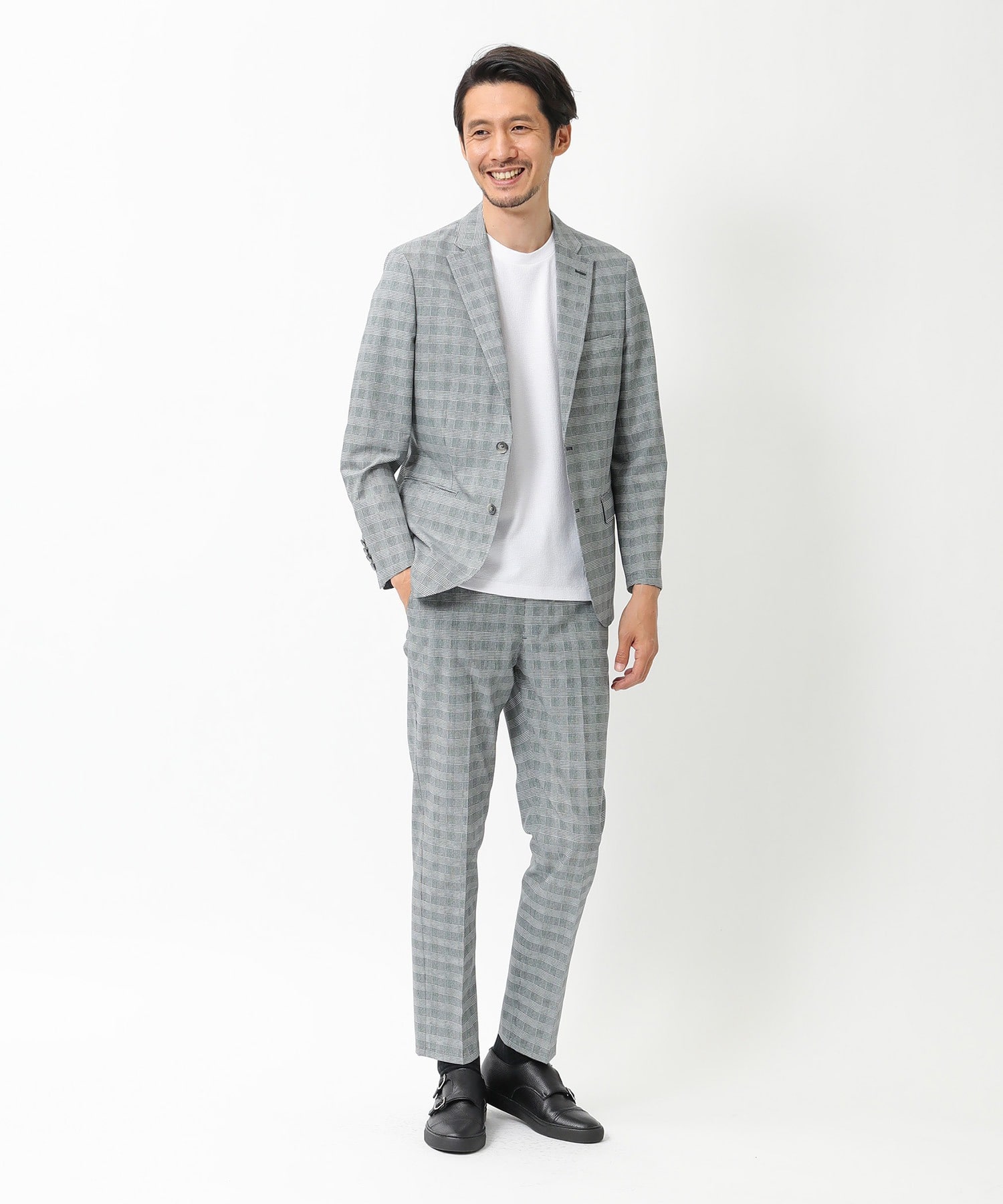 Cool Dots グレンチェックプリントジャケット セットアップ 別売りパンツ有り メンズファッション通販 Men S Bigi Online Store メンズビギ オンラインストア