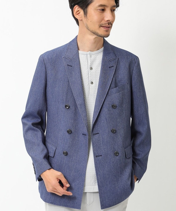 デニム調ダブルブレステッドジャケット メンズファッション通販 Men S Bigi Online Store メンズビギ オンラインストア