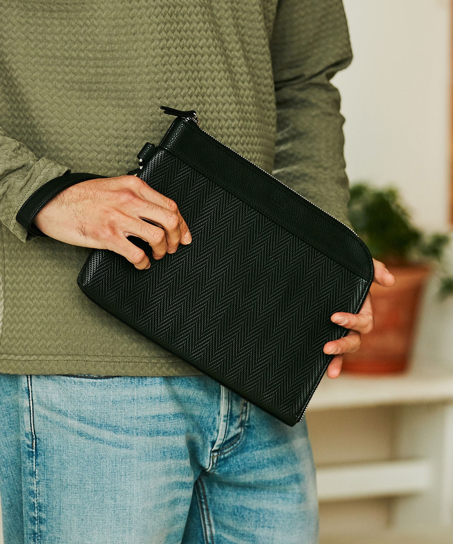 ヘリンボーン クラッチバッグ メンズファッション通販 Men S Bigi Online Store メンズビギ オンラインストア