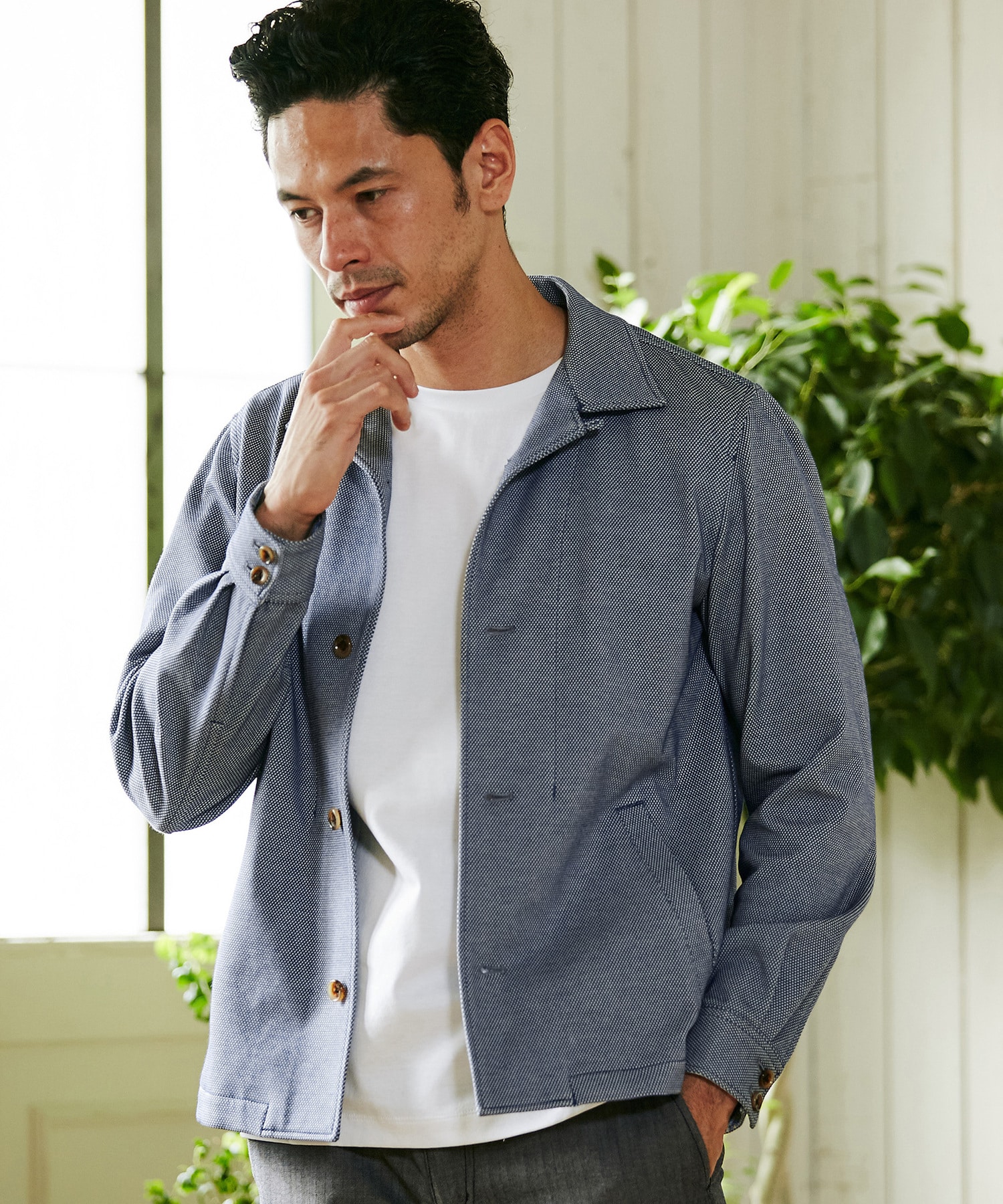 オープンカラージャケット メンズファッション通販 Men S Bigi Online Store メンズビギ オンラインストア