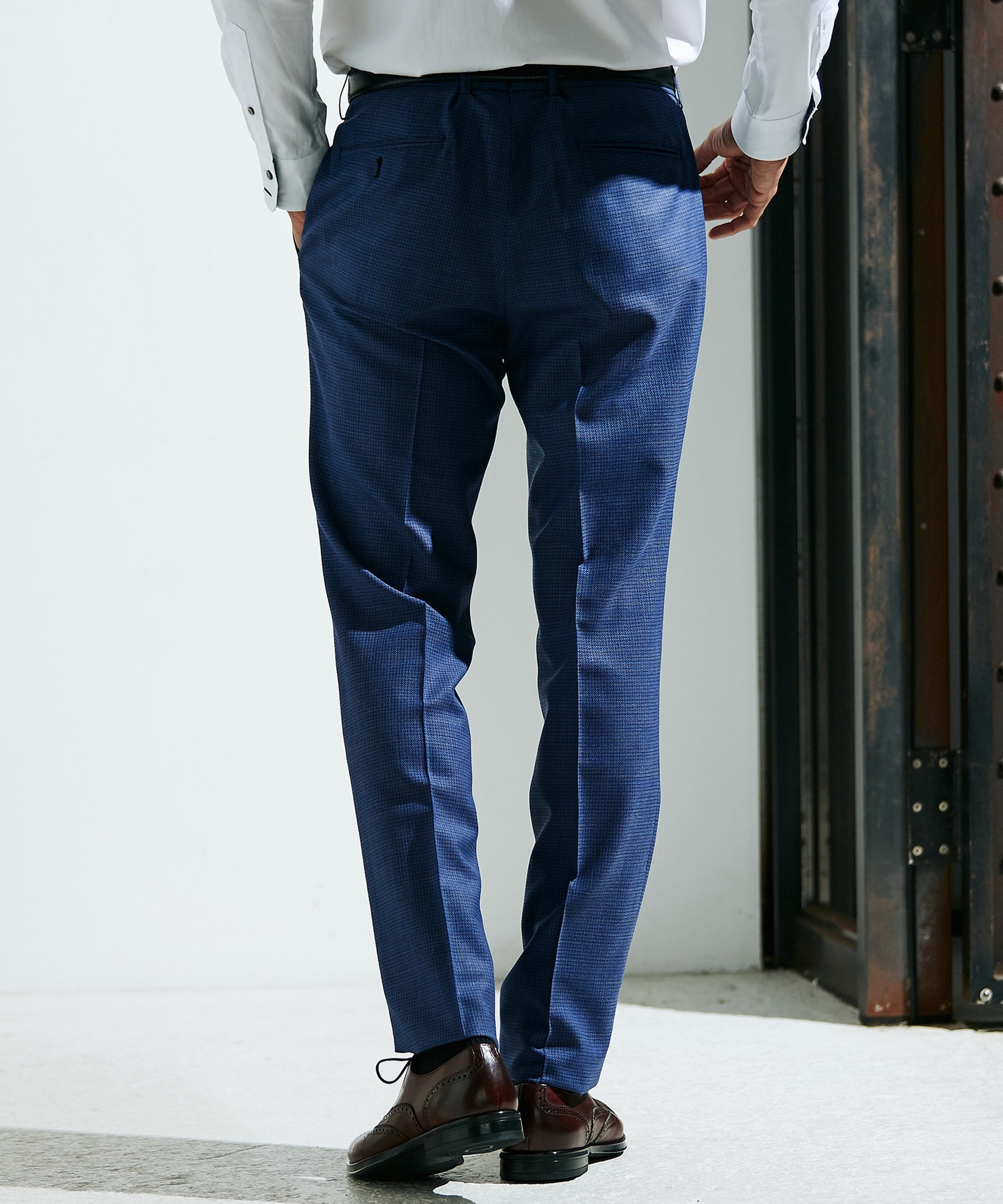 ミニチェックメッシュ テーパードスラックス メンズファッション通販 Men S Bigi Online Store メンズビギ オンラインストア