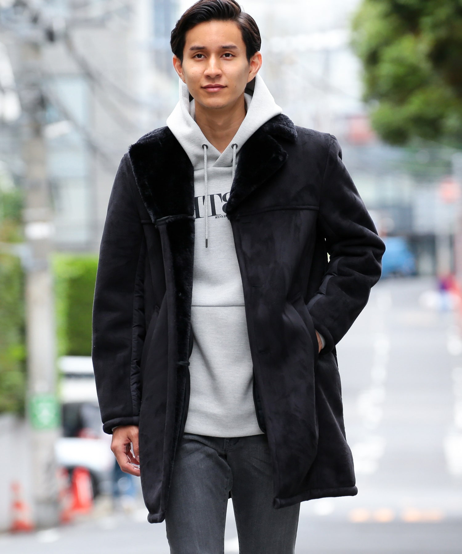 フェイクムートン Times シームレスダウン 異素材コート メンズファッション通販 Men S Bigi Online Store メンズビギ オンラインストア